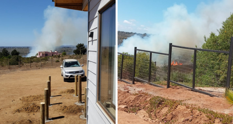 Incendio forestal en Algarrobo