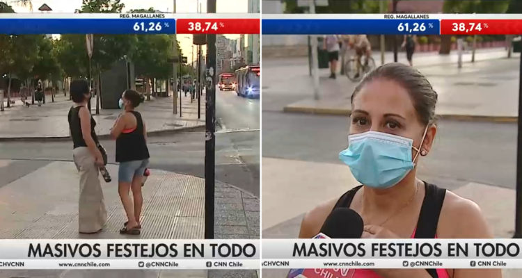 Dos mujeres celebran triunfo de Gabriel Boric en Las Condes: “si eso me hace ser comunista, soy comunista”