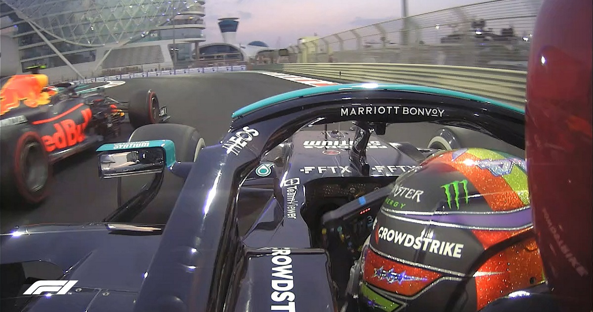 Hamilton y Verstappen en Abu Dabi.