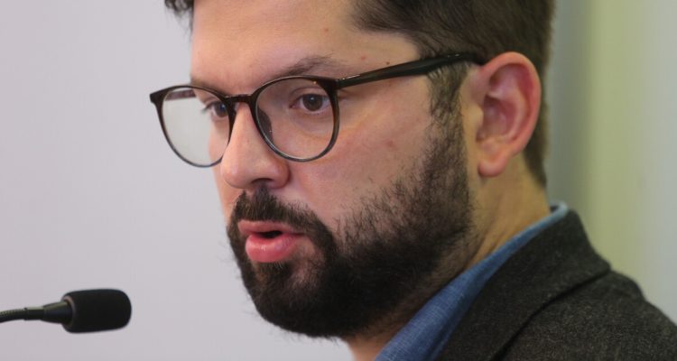 El candidato Gabriel Boric.