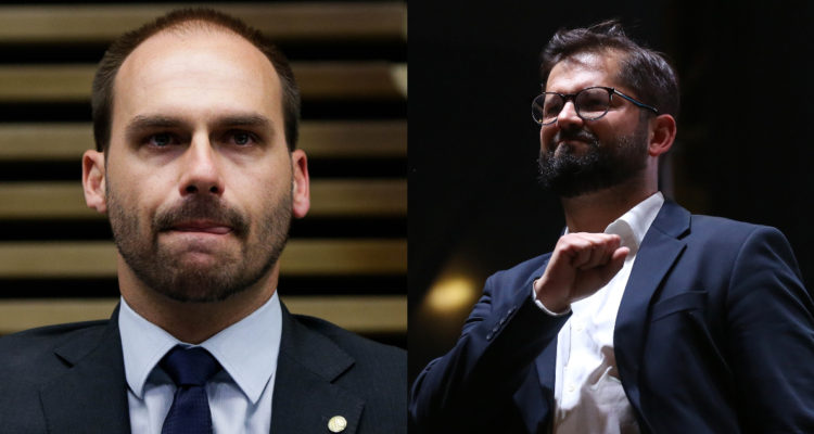 Hijo de Bolsonaro asegura que Gabriel Boric hará de Chile una Venezuela a lo Maduro