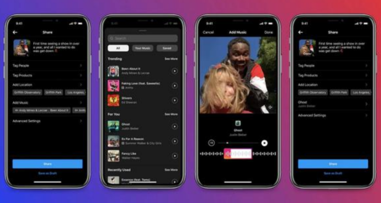 Canciones en tu feed de Instagram
