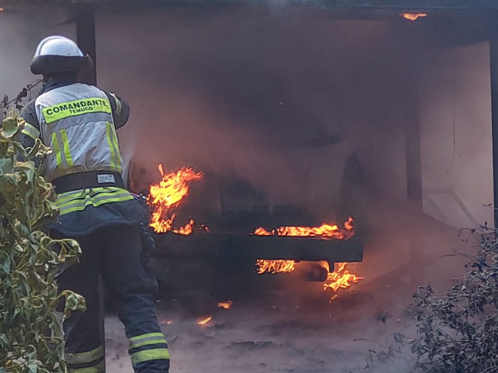incendio de bodegas en Temuco