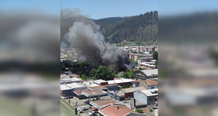 Incendio de viviendas en Temuco