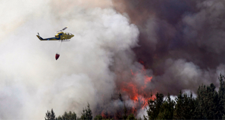 Combate de helicóptero en Quillón