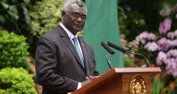 El primer ministro de las Islas Salomón, Manasseh Sogavare.
