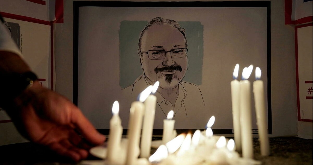 Un memorial a Jamal Khashoggi.