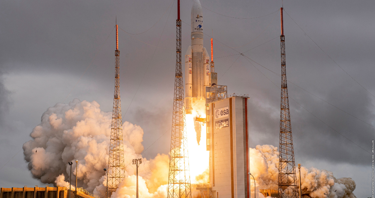 La nave espacial que transportaba al telescopio James Webb