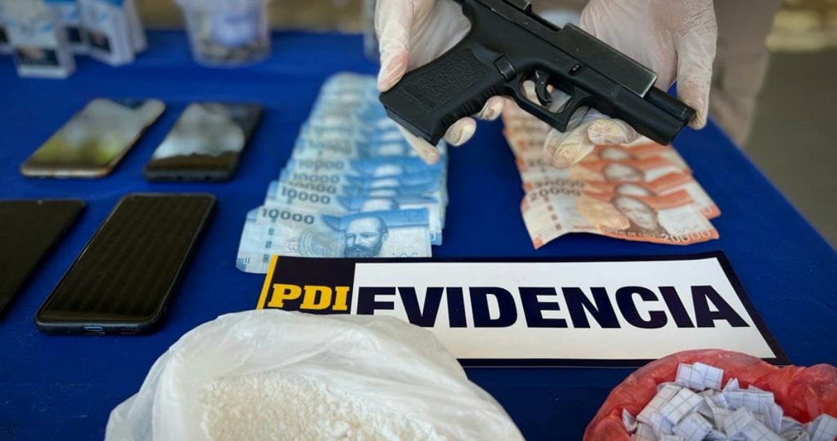 Droga y armas decomisadas