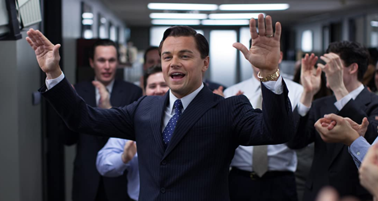 Leonardo Dicaprio en “El Lobo de Wall Street”