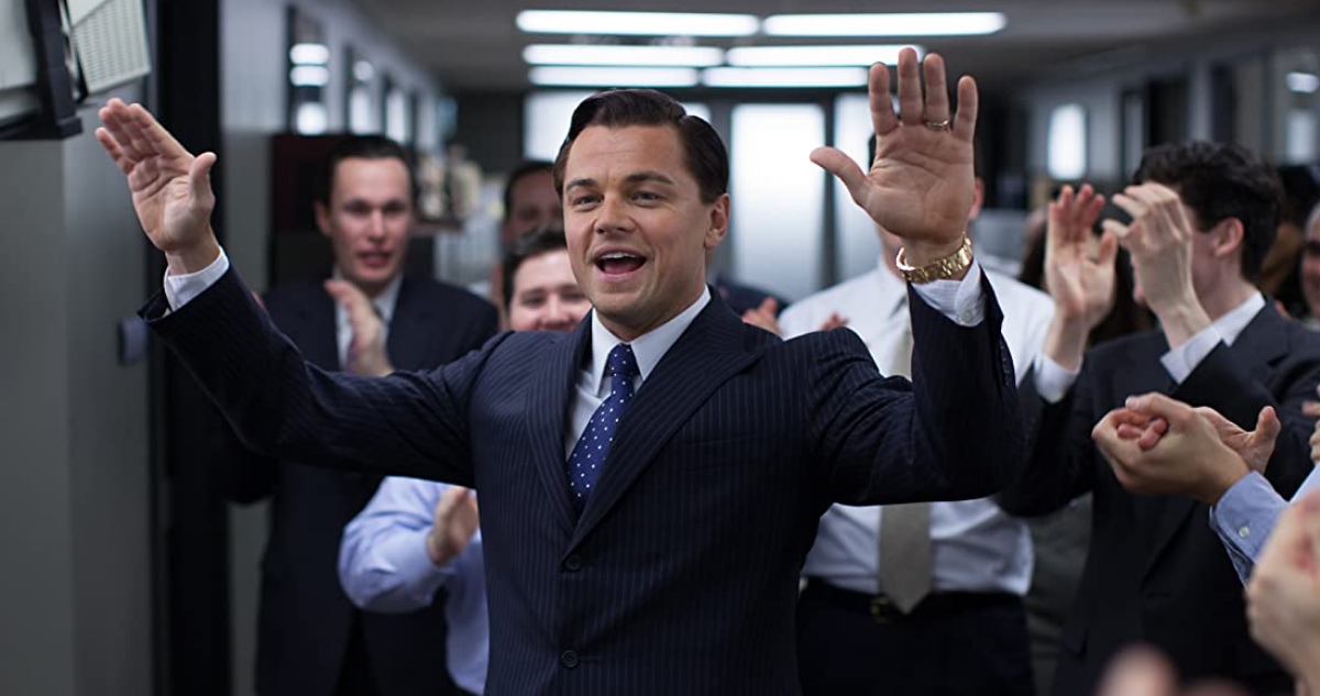 Leonardo Dicaprio en “El Lobo de Wall Street”