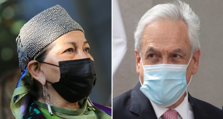 Elisa Loncon y Sebastián Piñera