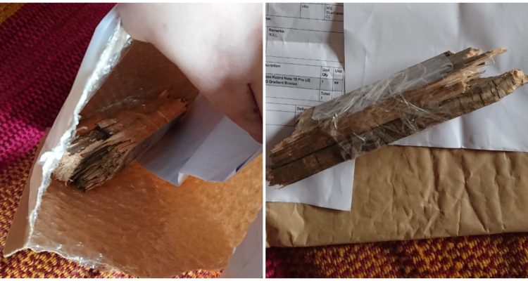 recibió madera en vez de celular