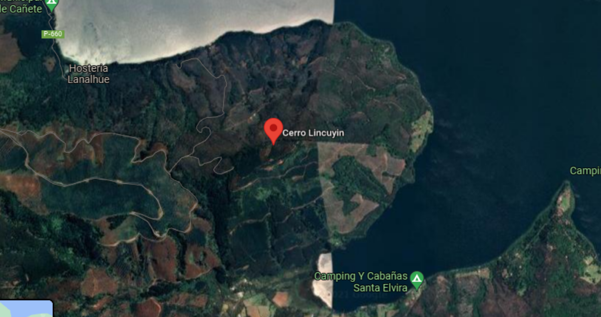 Mapa Lago Lanalhue
