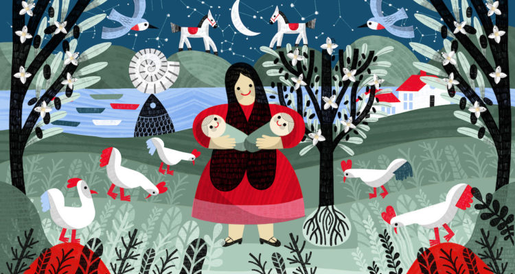 ilustracion mi niño arrurru paloma valdivia