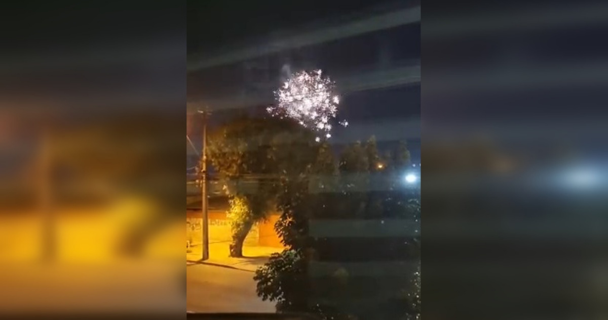 Fuegos artificiales durante velorio en Maipú