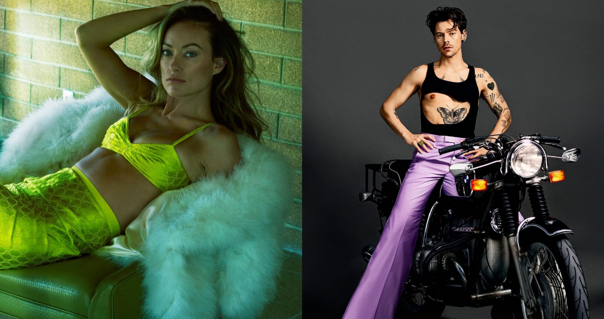La actriz y directora Olivia Wilde. A su lado, el cantante británico Harry Styles.