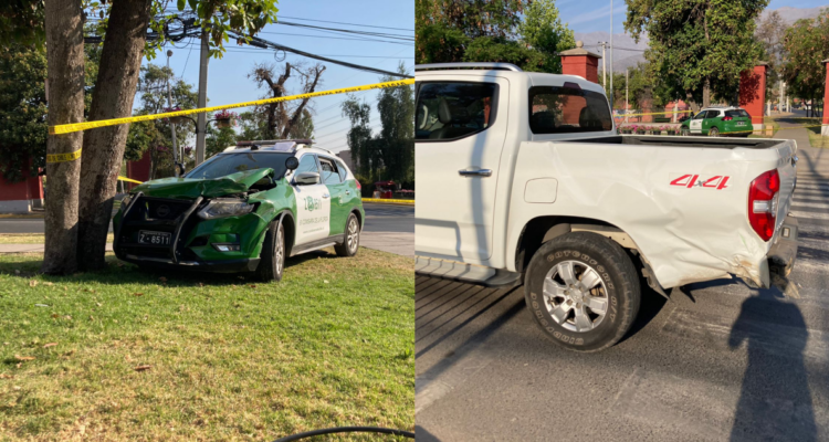 Persecución terminó en accidente en La Florida: tres carabineros y un civil quedaron heridos