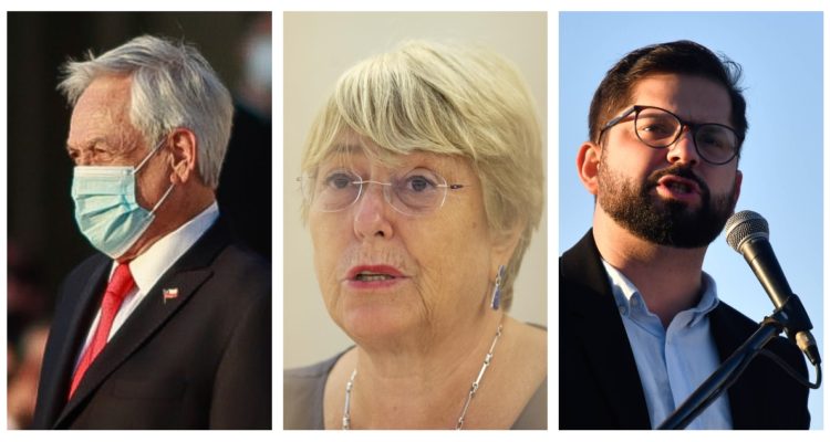 Foto de Piñera, Bachelet y Boric