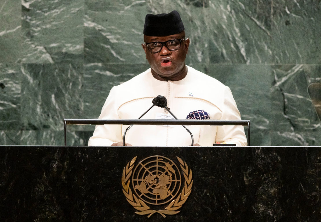 El presidente de Sierra Leona, Julius Maada Bio