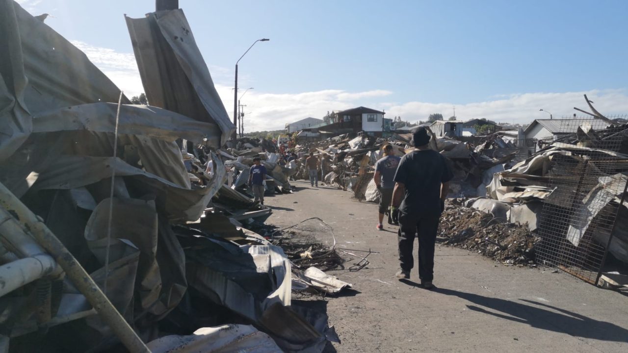 Remoción de escombros en Castro