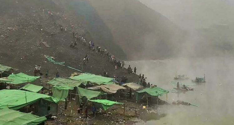 Reportan un muerto y al menos 70 personas desaparecidas tras derrumbe en mina de Birmania