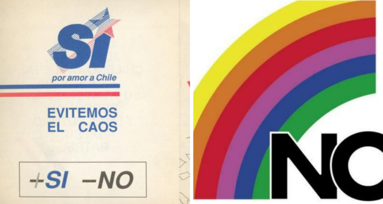 Logos del plebiscito del SI y el NO de 1988