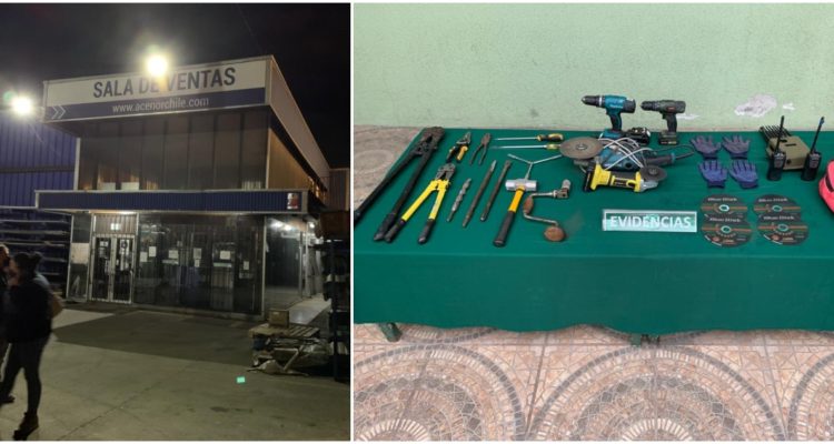 Cuatro detenidos por robo frustrado a empresa en Los Lagos