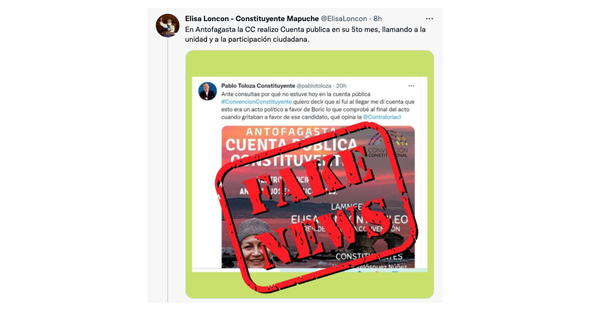 Toloza y Loncon se enfrentan en Twitter tras acusaciones de acto político en favor de Boric