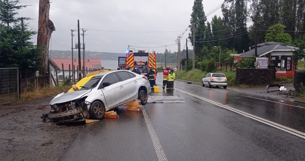Fatal accidente de tránsito en sector Nercón de Castro en Chiloé