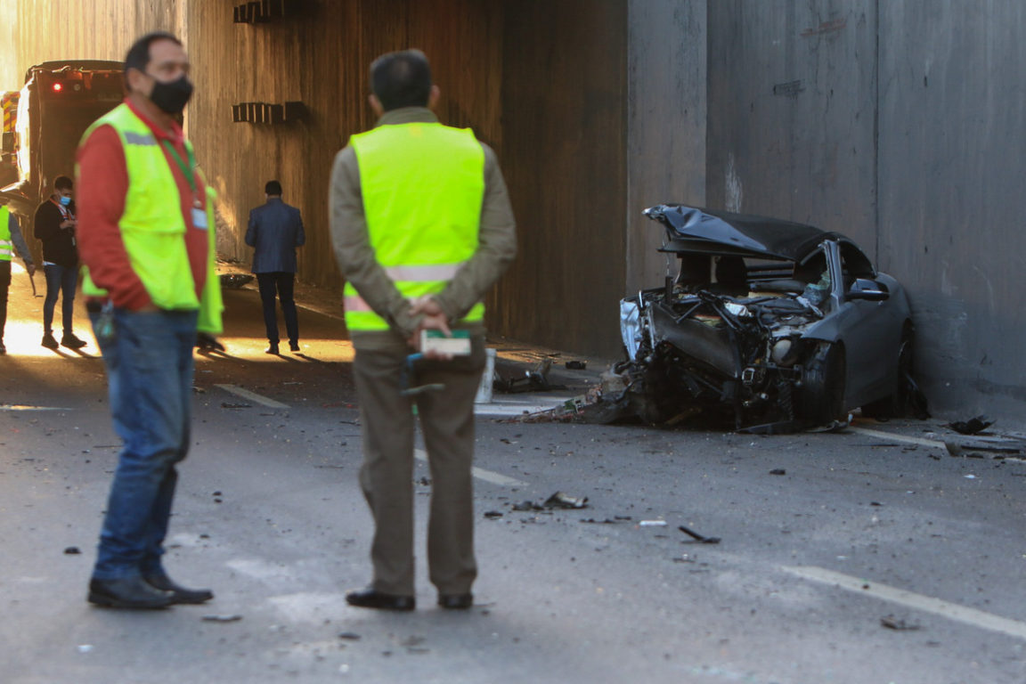 Imagen del accidente en autopista Vespucio Sur
