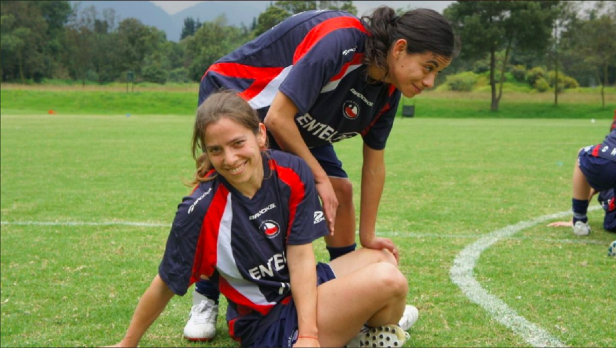 Alexandra Benado entrenando con La Roja.