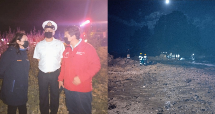 grupo familiar atrapado en Coliumo