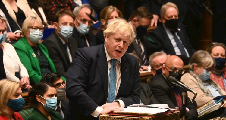 Boris Johnson en la Cámara de los Comunes.