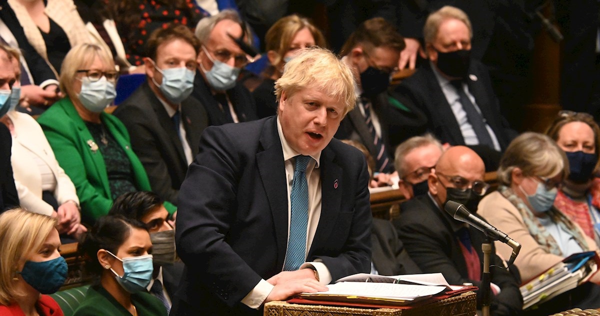 Boris Johnson en la Cámara de los Comunes.