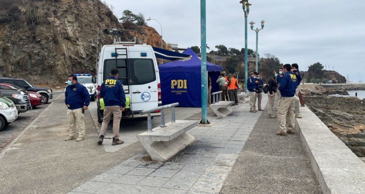 Búsqueda colectivero desaparecido en Valparaíso.
