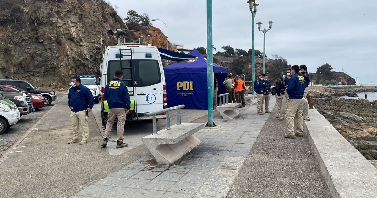 Búsqueda colectivero desaparecido en Valparaíso.