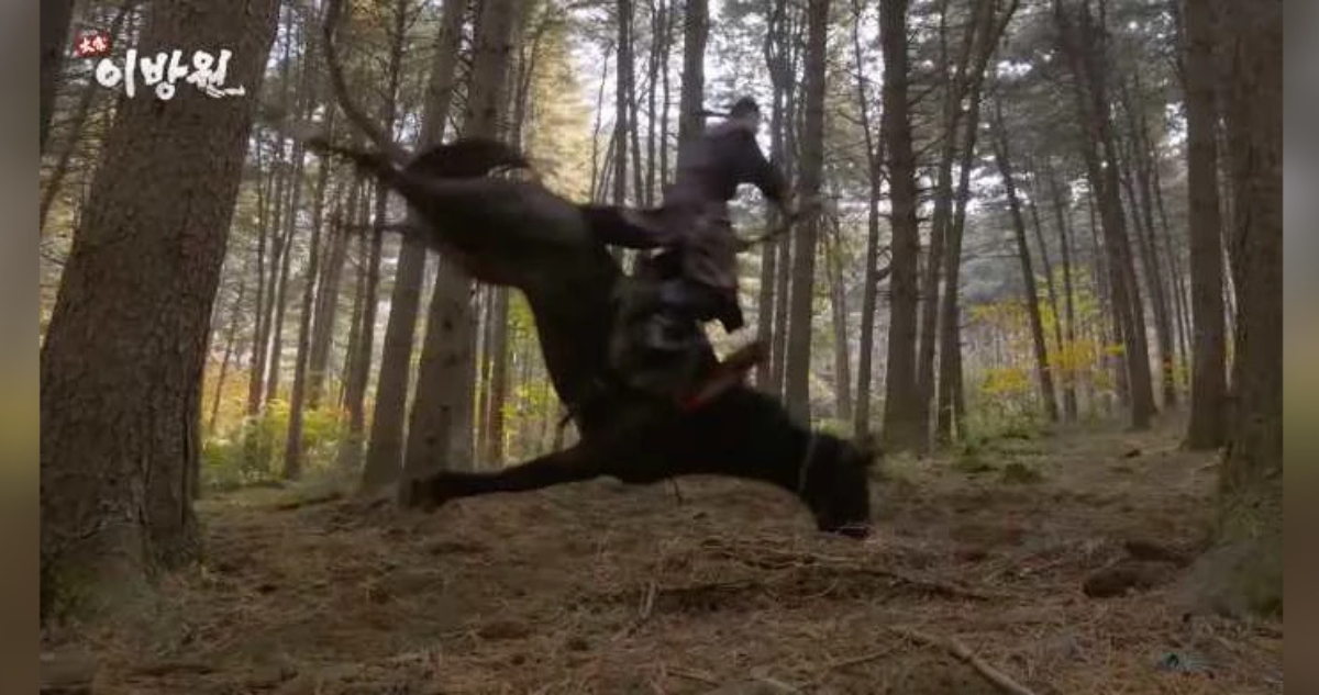 Caída de caballo en k_drama “The King of Tears”