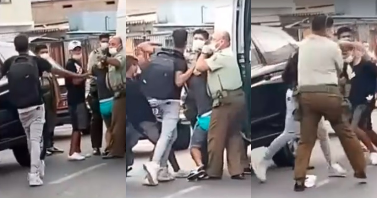 Agresión a carabinero en Arica