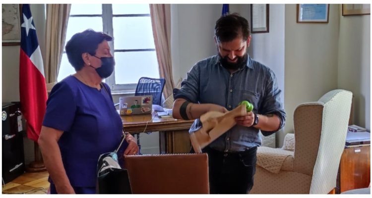Carmen Frei en reunión con Gabriel Boric