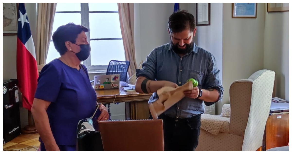 Carmen Frei en reunión con Gabriel Boric