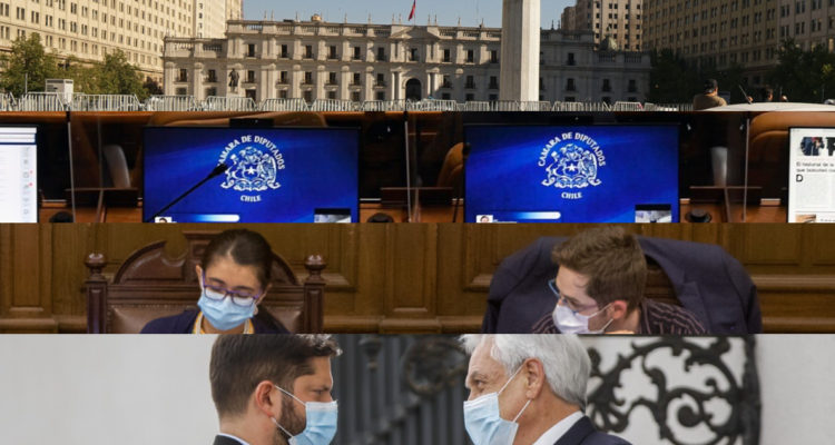 Fotos con autoridades del Gobierno, Convención y Congreso ante resultados Cadem