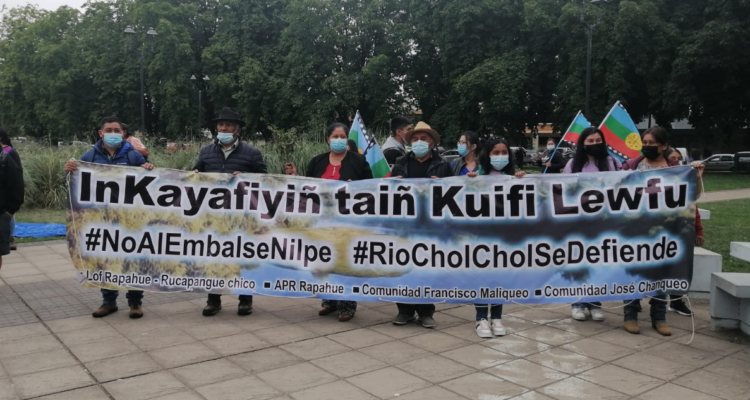 Comunidades se manifiestan contra embalse en La Araucanía