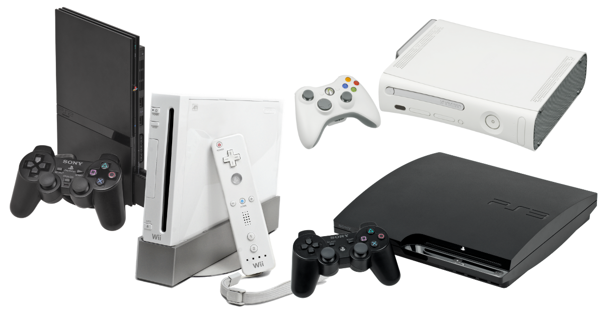 Playstation 2, Nintendo Wii, Xbox 360 y PlayStation 3