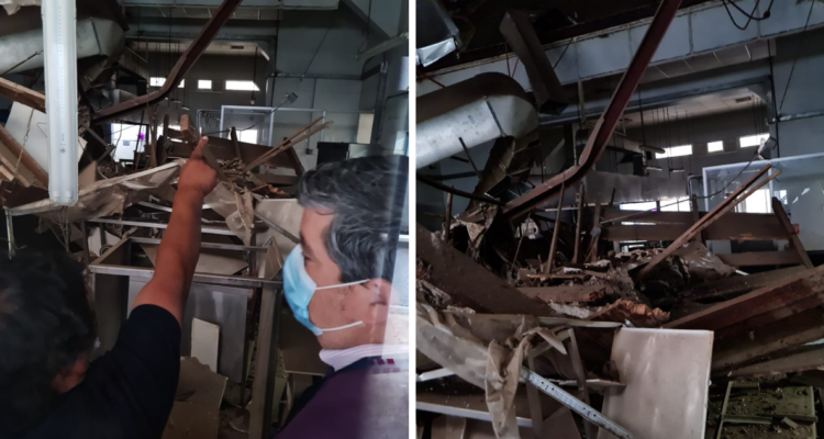 Registran derrumbe en estructura del Hospital Carlos Van Buren