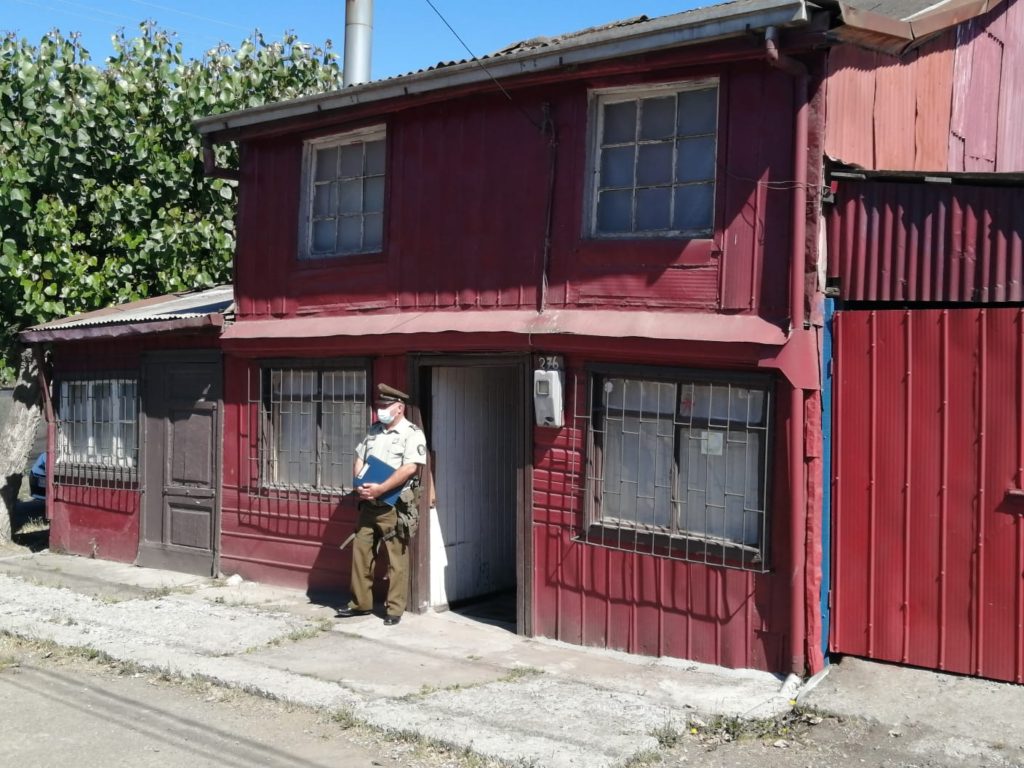 Desalojan casa en Aurora de Chile