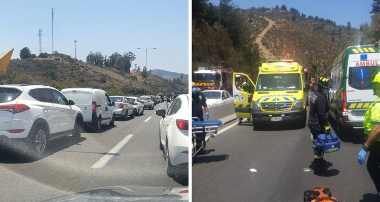 Congestión vehicular y trabajos de emergencia