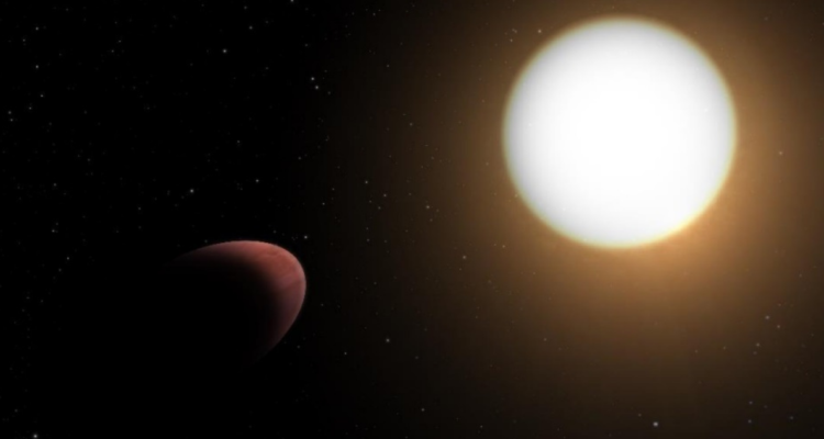 Exoplaneta como “balón de rugby” por efecto de su estrella