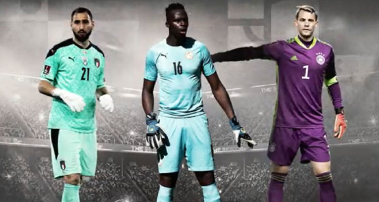 Los tres arqueros finalistas a The Best.