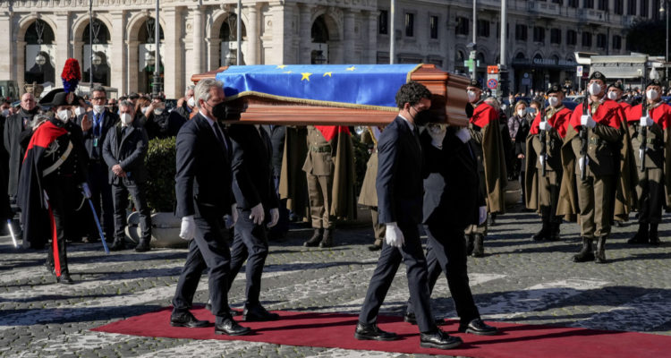 Un funeral de Estado despide desde Roma a David Sassoli, presidente del Parlamento Europeo